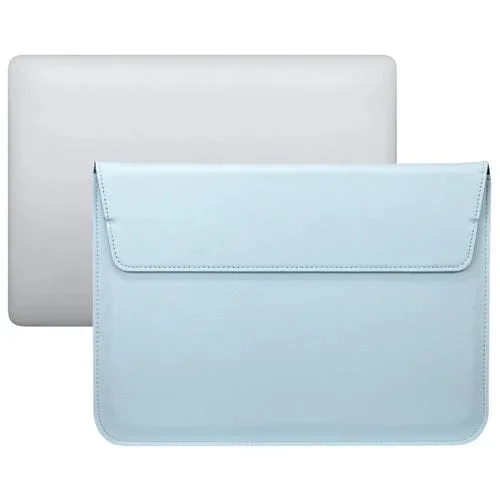 Bolso Para Computadora Portátil Cuero Pu MacBook Air Pro 15 Pulgadas Función Soporte (Azul Cielo)