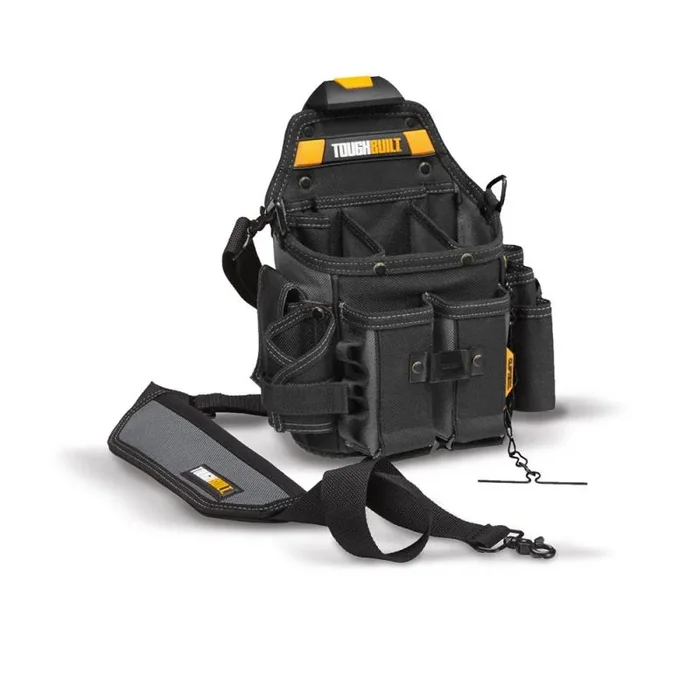 Bolso portaherramientas oficial electricista + correa hombro tb-ct-114 tough built