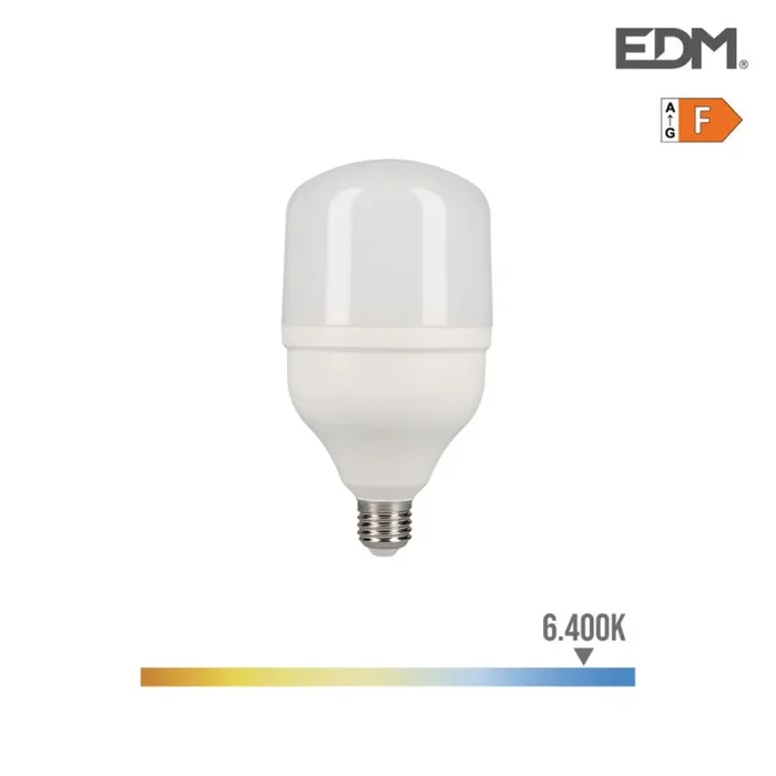 Bombilla industrial led e27 40w 3200lm 6400k luz fria ø10x20cm edm