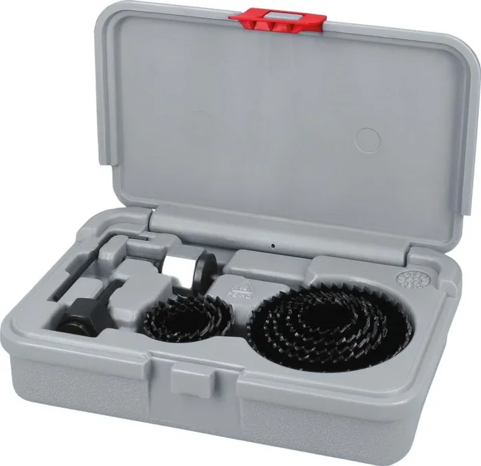 Bosch 14x – Juego de sierras con adaptador de madera y drywall (para paneles de yeso, madera resinosa, Ø 22, 25, 29, 35, 38, 44, 51, 68 mm, Professional Accesorios Taladros)