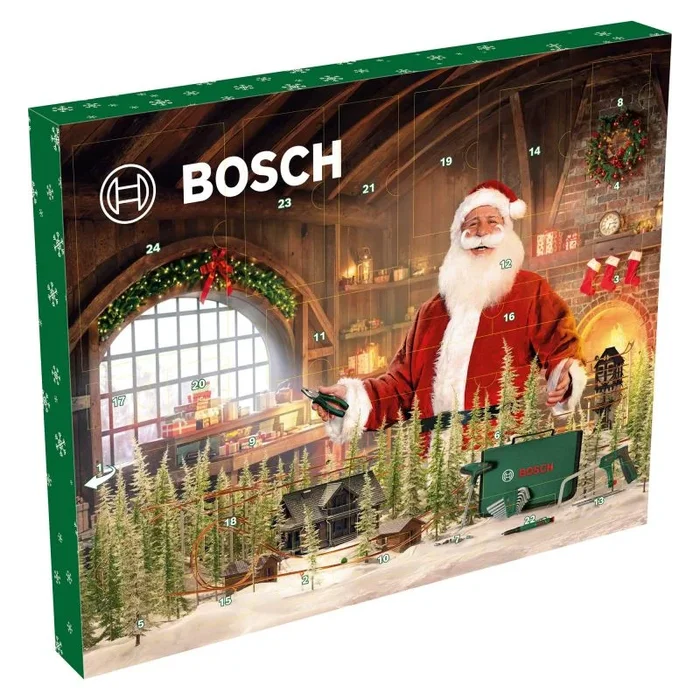 Bosch 41 piezas Set de calendario de Adviento 2025 (con sierra para metales, destornillador con puntas y empuñadura en T, bolsa de tela con cremallera, Accesorios Herramientas de mano)