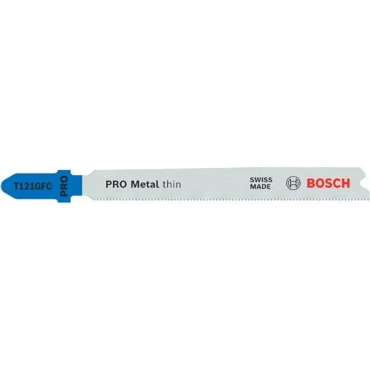Bosch 5x Hoja de sierra de calar PRO Metal thin T121GFC (para Láminas de acero, Láminas de acero, Longitud 92 mm, Professional Accesorios Sierra de calar)
