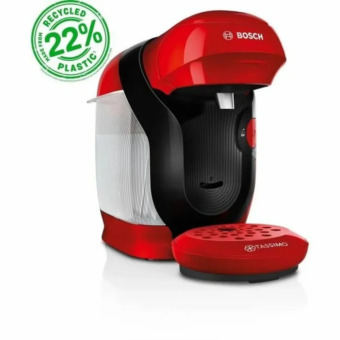 Bosch – Cafetera Tassimo Style Friendly, Hasta 70 bebidas, OneTouch, INTELLIBREW™, Rojo, TAS113E
