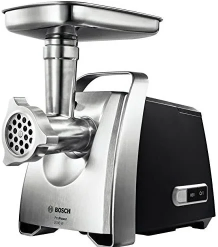 Bosch – Picadora de carne ProPower, 2200 W, Capacidad de 4,3 kg, Negro, MFW68660