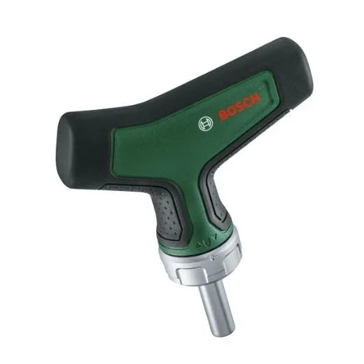 Bosch destornillador de carraca con mango en T (carraca de alto par; 36 dientes; par máx. 46 Nm; portapuntas magnético; 1/4 pulg.; mango en T de goma ergonómico)