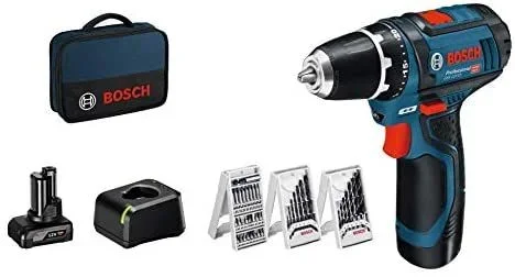 Bosch GSR 12V-15 Professional 1300 RPM 600 g Negro, Azul