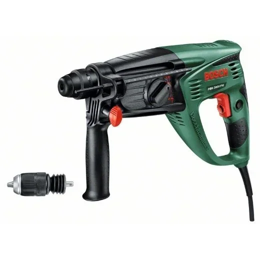 Bosch PBH 3000 FRE rotary hammers Sin llave 750 W – Martillo perforador (Sin llave, 2,6 cm, 2,8 J, 4000 ppm, 1,3 cm, 3 cm)