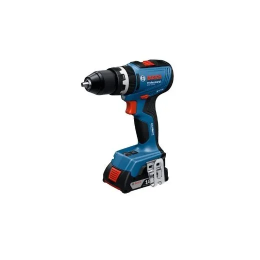 Bosch Professional 18V System atornillador a batería GSB 18V65 (motor Brushless sin escobillas, longitud del cabezal 175, incl. 2 baterías GBA 18V 5.0Ah, cargador GAL 18V40, LBOXX)
