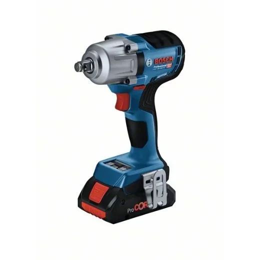 Bosch Professional 18V System GDS 18V-450 HC – Atornillador de impacto a batería (Brushless, 450 Nm, 800 Nm par de arranque, módulo Connectivity, 2 baterías ProCORE 4.0Ah, en L-BOXX)