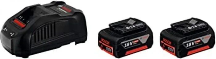 Bosch Professional 18V System Set de baterías (2x baterías GBA 18V 5.0Ah + cargador rápido GAL 1880 CV, en caja de cartón)