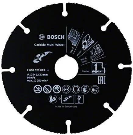 Bosch Professional Disco de corte Carbide Multi Wheel (Multi Material, Ø 125 mm, accesorio para amoladora).