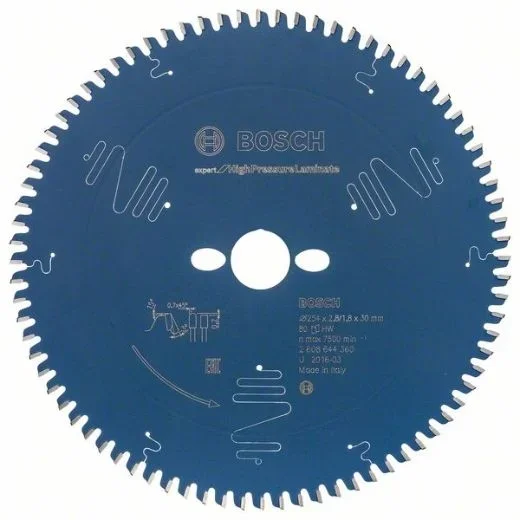 Bosch Professional Disco de sierra circular Expert for High Pressure Laminate para laminado de alta presión, 254 x 30 x 2.8 mm, accesorio de sierra circular