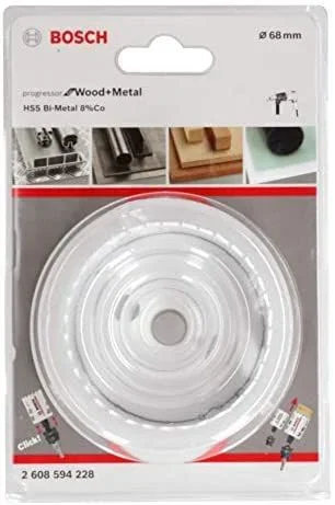 Bosch Professional Progressor for Wood and Metal Sierra de corona (para madera y metal, Ø 68 mm, accesorios para taladro)