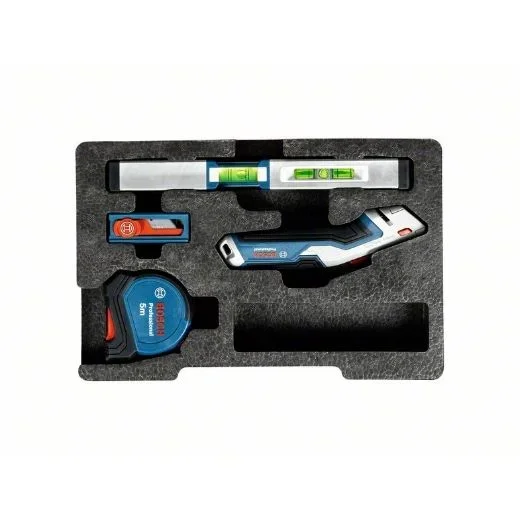 Bosch Professional set de 13 herramientas manuales (incl. 6 destornilladores, 1 cinta métrica de 5 m, 1 nivel de 25 cm, 1 navaja, 10 hojas de repuesto, en L-BOXX)
