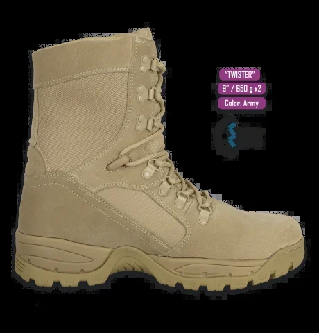 Bota Barbaric Tan » Twister» 9″ Army. 46