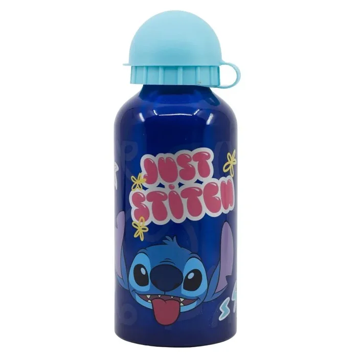 Botella de aluminio para niños – cantimplora infantil – botella de agua reutilizable de 400 ml de Stitch