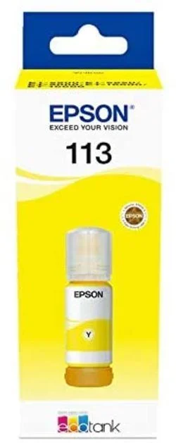Botellas de tinta originales EcoTank de la serie 113 de Epson – Color Amarillo