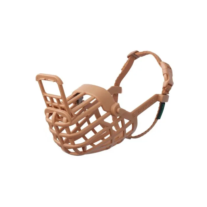BOZAL DE CESTA seguro BASKERVILLE CLASSIC – Permite jadear y beber, impide morder y hurgue, ideal para perros de nariz larga, bozal de adiestramiento transpirable para perros pequeños (Talla 1)