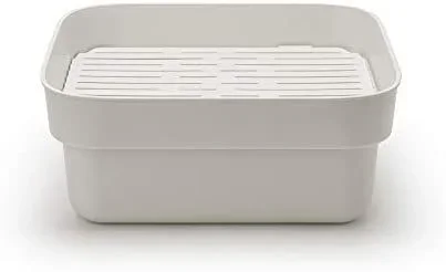 Brabantia Bol para Fregar a Mano con Bandeja de Secado, Gris Claro, talla única