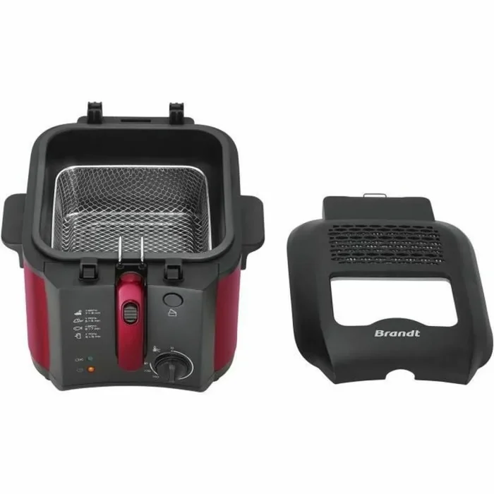 Brandt FRI25R freidora Sencillo 2,5 L 1600 W Negro, Rojo