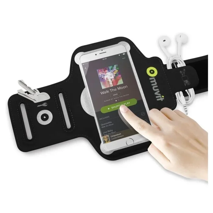 Brazalete deportivo muvit muarm0029 para smartphones 4.7′ a 5.7’/ negro