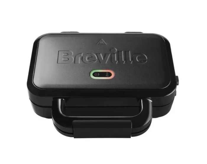 Breville excepcional sandwichera para rellenos generosos | Sandwichera para 2 sándwiches | Placas antiadherentes extraíbles | Acero inoxidable | Color negro VST082X