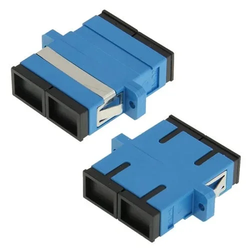 Brida de Fibra Dúplex Multimodo SC-SC Adaptador Conector Dispositivo Lotus Root (Azul)