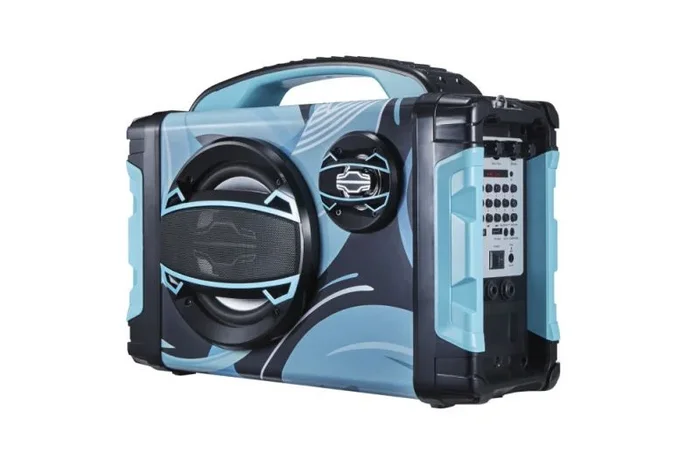 Brigmton BBOX-2 radio Portátil Digital Negro, Azul