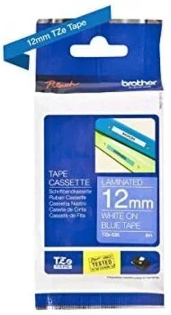 Brother TZE535 – Cinta, Color Blanco y Azul