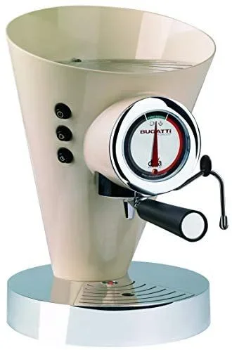 BUGATTI, Diva Evolution, Máquina de Café Expreso y Capuchino, Para Café molido y Càpsulas monodosis, Función de vapor continuo, 15 Bar, 950 W, Capacidad 0,8 litros, Color Crema