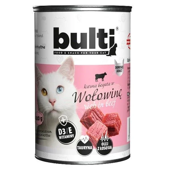 Bulti mielonka bogata w wołowinę dla kota 400g
