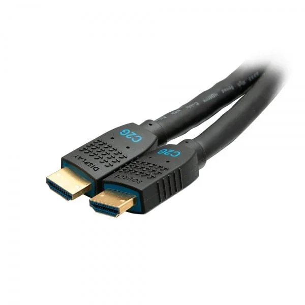 C2G Cable HDMI® activo ultra flexible de alta velocidad con serie de rendimiento de 4,5 m – 4K 60 Hz para instalación en pared y con clasificación CMG 4