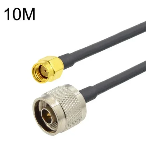 Cable Adaptador Coaxial Rp-Sma Macho a N Macho Rg58 Longitud 10 Metros