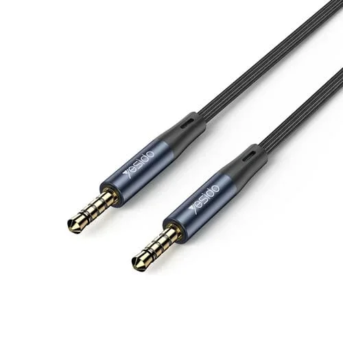 Cable Adaptador de Audio Aux Yesido Yau43 3,5 Mm a 3,5 Mm (1 M) (Negro)