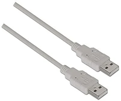 CABLE AISENS CONECTORES USB 2.0 TIPO-A MACHO A USB 2.0 TIPO-A MACHO 1M BEIGE A101-0021