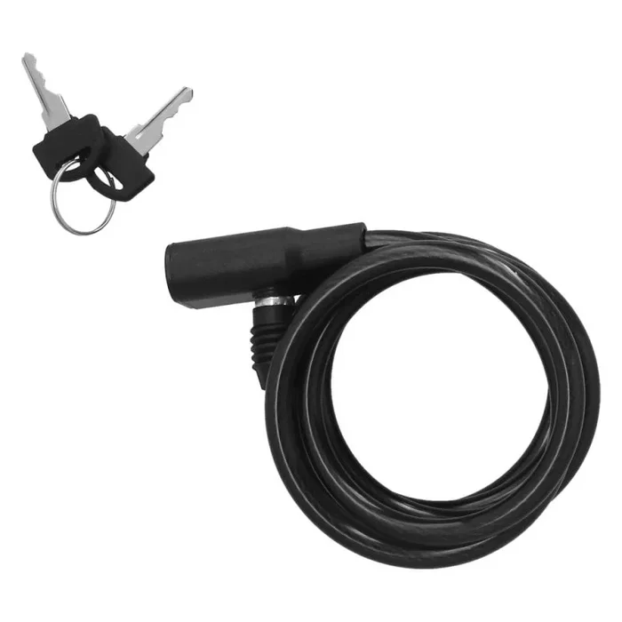 Cable bicicleta espiral con llave ø 8 mm. x 150 cm.