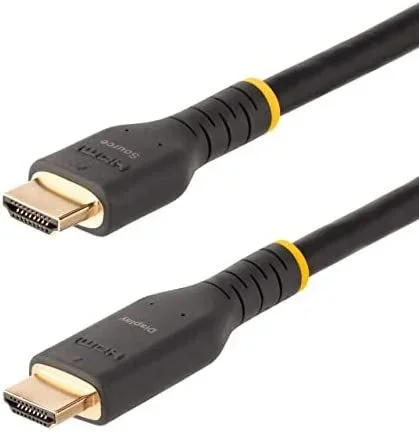 Cable de 10m HDMI Activo – HDMI 2.0 4K 60Hz UHD – Cable de Servicio Pesado – Resistente – con Fibra de Aramida – Cable HDMI de Alta Velocidad con Ethernet