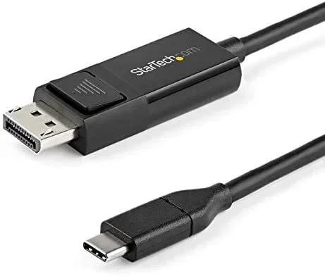 Cable de 1m USB C a DisplayPort 1.2 de 4K a 60Hz – Cable Adaptador de Vídeo Bidireccional DP a USB-C o USB-C a DP Reversible – HBR2/HDR – Cable de Monitor USB tipo C/TB3