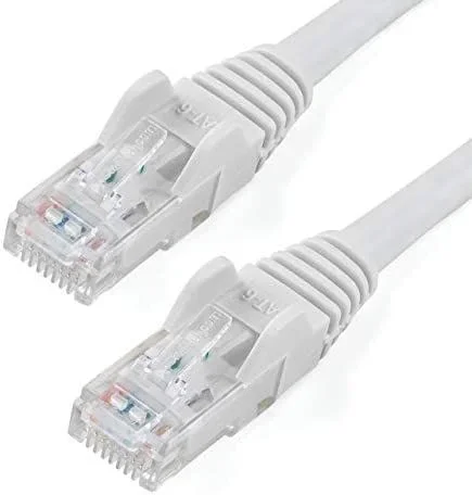 Cable de 2m Blanco de Red Gigabit Cat6 Ethernet RJ45 sin Enganche – Snagless