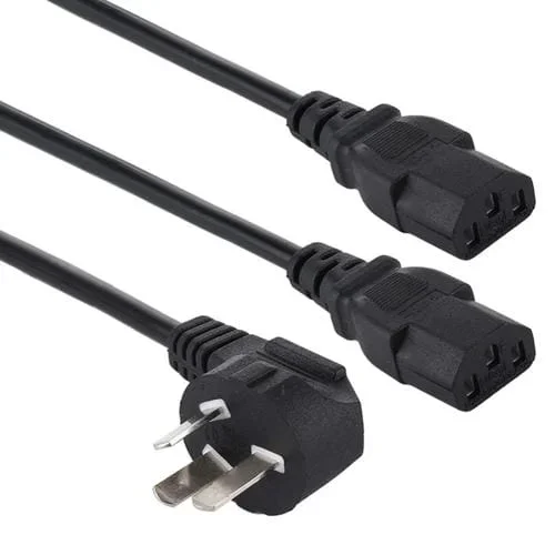 Cable de Alimentación para Ordenador 3 Pines 10 A 250 V 1,8 m Enchufe AU (Negro)