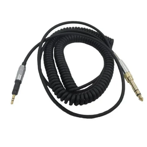Cable de audio para auriculares Audio-Technica ATH-M50X M40X M70X con resorte auxiliar cabezal 2,5 mm