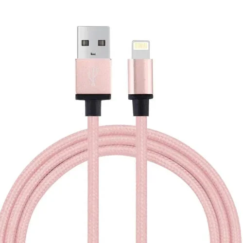 Cable de datos/cargador Usb 2.0 8 pines 58 núcleos 1M (Rosa)
