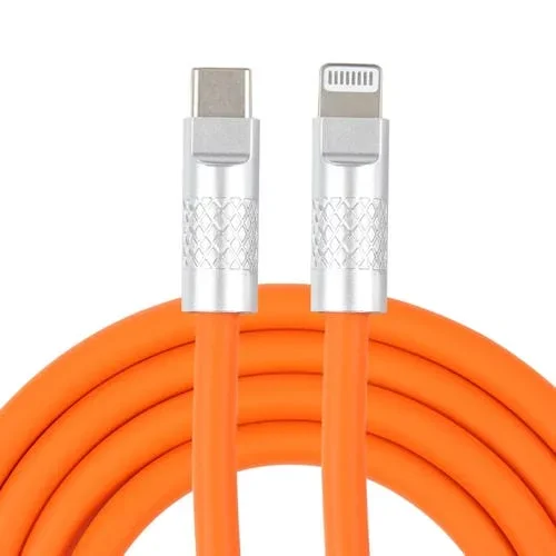 Cable de Datos Mech Series 120W USB-C a Type-C A Carga Rápida 1,2 m (Naranja)
