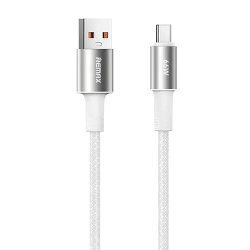 Cable De Datos Remax Rc-C099 Trenzado Carga Rápida Usb A Tipo C 1,2 m (Blanco) 66 W