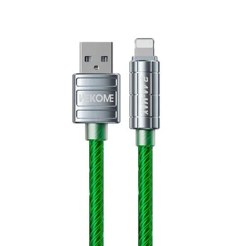 Cable de datos USB A WK WDC-203I 2.4A 8 Pines 1 m (Verde)