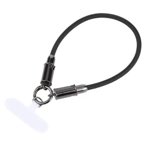 Cable de Datos USB-C a USB-C Corto Antipérdida para Teléfono 30 cm (Negro)