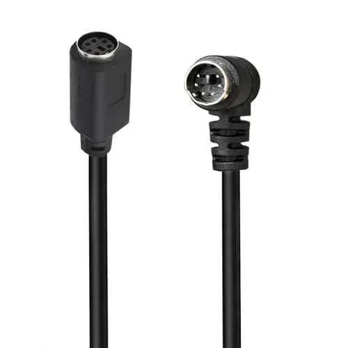 Cable de Extensión Mini Din 6 Pines 3 m Codo Macho a Hembra