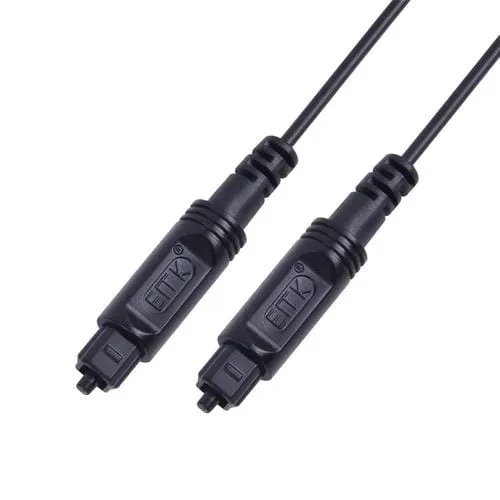 Cable de Fibra Óptica de Audio Digital Emk OD2.2mm 1.5M Cable de Equilibrio de Altavoz de Plástico (Negro)