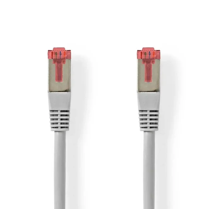Cable de red cat6 | rj45 macho | rj45 macho | sf/utp | 20.0 m | redondo | pvc | gris | label