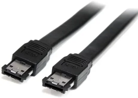 cable esata blindado de 91cm – macho a macho – negro,garantia lifetime